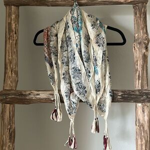 Johnny Was 44” Square Silk Scarf